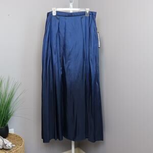 Alex Evenings Navy Blue Satin Maxi Skirt Size XL – NWT